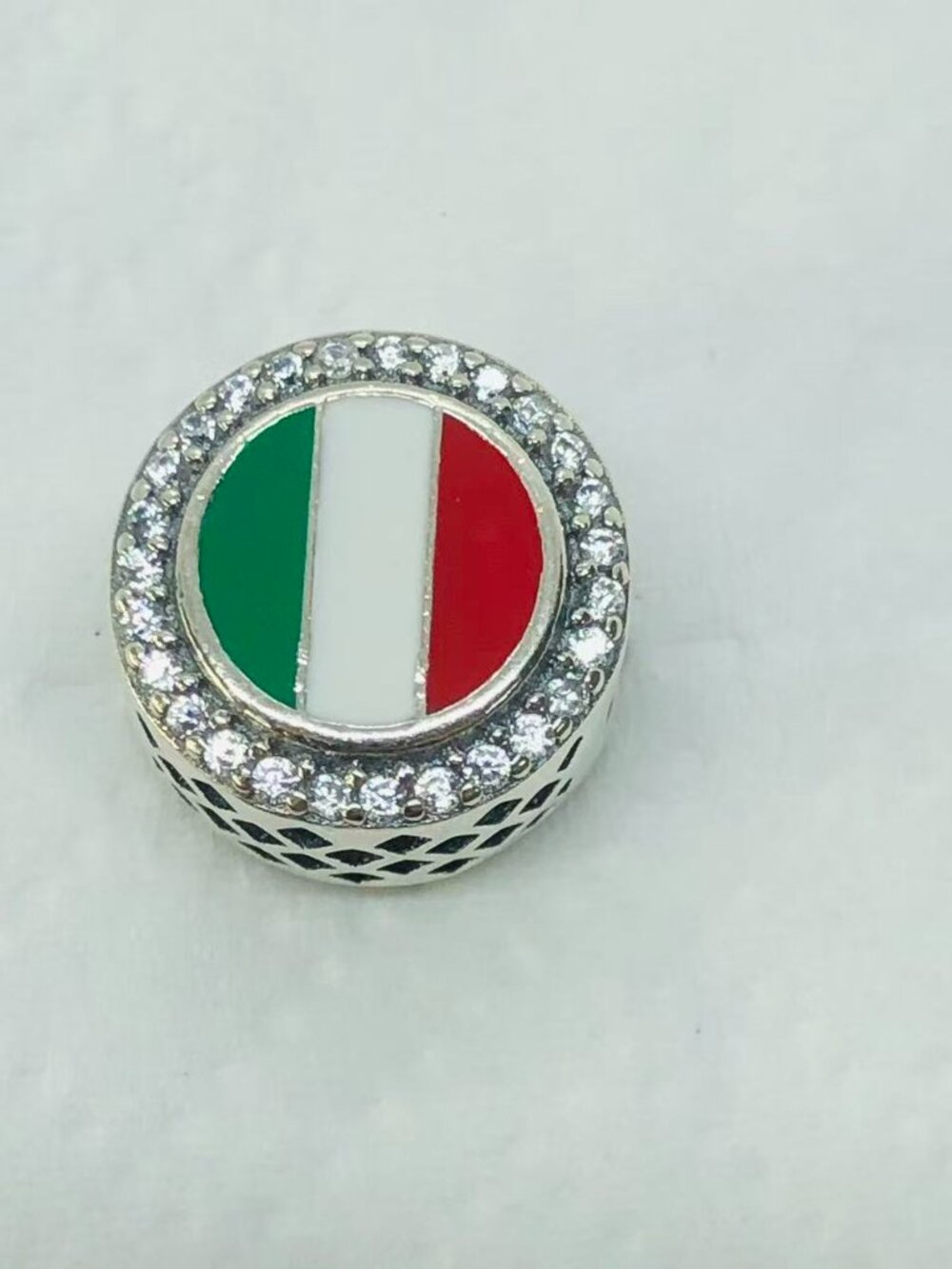 ✨ ✨Pandora Italy Flag Exclusive Charm Bead S925 Sterling Silver Jewelry